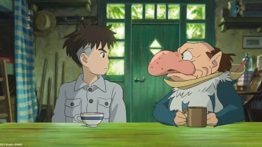 The Boy and the Heron film trailer button