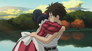 The Boy and the Heron film trailer button