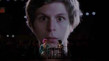 Scott Pilgrim vs. The World film trailer button