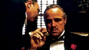 The Godfather film trailer button