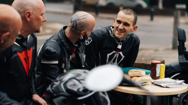 Pillion film trailer button