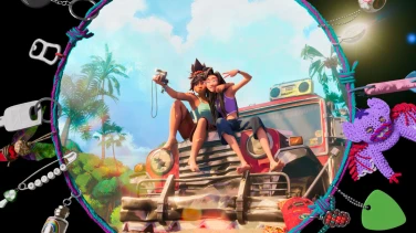 Forgotten Island film trailer button