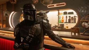 The Mandalorian and Grogu film trailer button