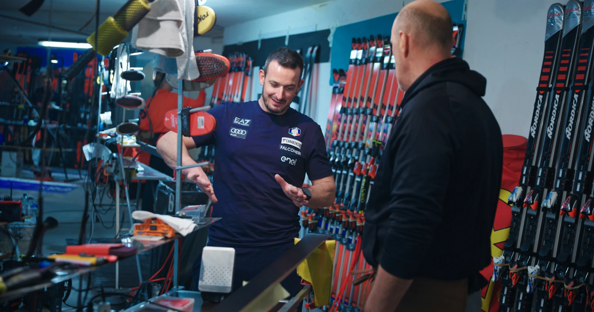 Downhill Skiers hero banner image placeholder